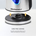 Ver imagem 3 de Elite Gourmet Ekt-1271 Chaleira Elétrica 1,7l Aço Inox Base Giratória