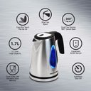 Ver imagem 5 de Elite Gourmet Ekt-1271 Chaleira Elétrica 1,7l Aço Inox Base Giratória