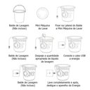 Ver imagem 6 de Mini Máquina de Lavar Roupas Portátil com Usb Fix