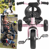 Triciclo Carrinho para Passeio e Pedal Kiddo Whoop Grow Rosa - 4
