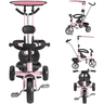 Triciclo Carrinho para Passeio e Pedal Kiddo Whoop Grow Rosa - 2