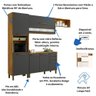 Cozinha Completa Carmenere 7 Portas 2 Gavetas Armário Balcão e Nicho 100% Mdf - 3