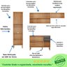 Cozinha Completa Carmenere 7 Portas 2 Gavetas Armário Balcão e Nicho 100% Mdf - 4