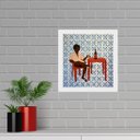 Ver imagem 1 de Quadro Quadrado Homem Boteco - 33x33cm:moldura Preta