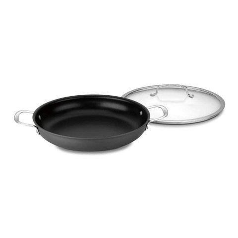 Cuisinart Panela Hard Anodized 12" com Tampa para Uso Diário (preta)