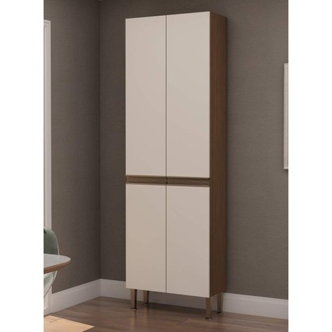 Armário Paneleiro Alto 80cm com Pés 4 Portas 1305 Linha Conecta Genialflex
