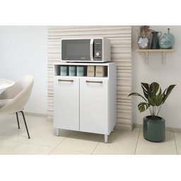 Balcão de Cozinha com Tampo 2 Portas 61cm - Branco - 2