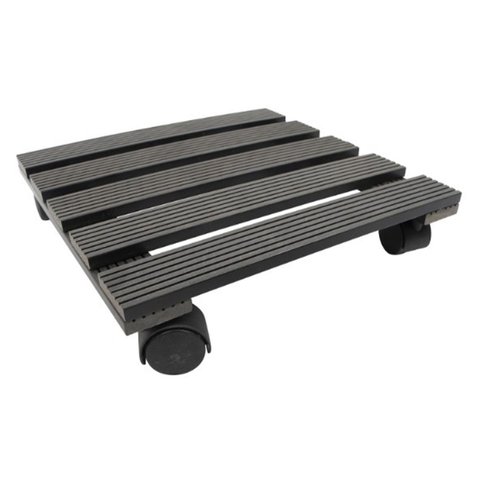 Suporte Vaso Planta com Rodas Pallet Movel Decoracao Deck Jardim Varandas Sacadas Resistente Versati