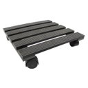 Ver imagem 1 de Suporte Vaso Planta com Rodas Pallet Movel Decoracao Deck Jardim Varandas Sacadas Resistente Versati