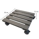 Ver imagem 2 de Suporte Vaso Planta com Rodas Pallet Movel Decoracao Deck Jardim Varandas Sacadas Resistente Versati