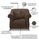 Ver imagem 7 de Kit Poltrona e Sofá Living 2 Lugares 1,60m Vênus Veludo Pés Castanho - Pallazio - Marrom
