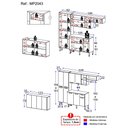 Ver imagem 4 de Cozinha Completa C/ Buffet/aparador Multimóveis Mp2043 Madeirada/preta