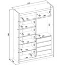 Ver imagem 2 de Guarda Roupa Roupeiro Riva 2 Portas com Espelho 4 Gavetas Branco Amêndola Touch Demóbile