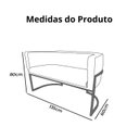 Ver imagem 7 de Namoradeira Poltrona Decorativa Luana Suede Cinza com Base Dourada - Fm
