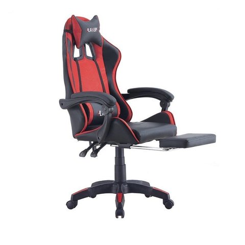 Cadeira Gamer Pc Reclinável Ergonômica com Apoio para Pés e Braços Couro Sintético Reimex
