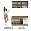 Ver imagem 6 de Armário de Cozinha Compacta 150cm Rustic/branco Agata Madesa 02