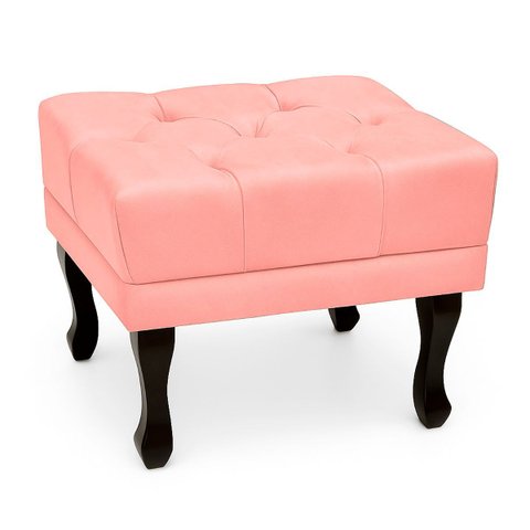 Puff Retro Confortável e Clássico Suede
