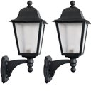 Ver imagem 1 de Kit 2 Arandelas de Parede Bivolt E27 Pretas Luminárias Dital Ambiente Interno e Externo