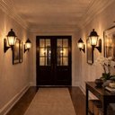 Ver imagem 4 de Kit 2 Arandelas de Parede Bivolt E27 Pretas Luminárias Dital Ambiente Interno e Externo