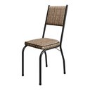 Ver imagem 3 de Kit 2 Cadeiras de Jantar em Aço Tubular 258 Sf Preto/Assento Rattan - Movelpolo