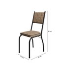 Ver imagem 4 de Kit 2 Cadeiras de Jantar em Aço Tubular 258 Sf Preto/Assento Rattan - Movelpolo
