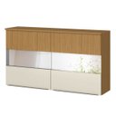 Ver imagem 1 de Armário 2 Portas C/ Vidro Raiar Atacama/areia