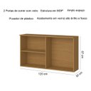 Ver imagem 3 de Armário 2 Portas C/ Vidro Raiar Atacama/areia