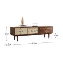 Ver mais imagens de Rack Madeira 175 Cm Retrô 2 Gavetas  TV 75 Castanho Simona Idimex