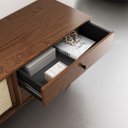 Ver imagem 7 de Rack Madeira 175 Cm Retrô 2 Gavetas  TV 75 Castanho Simona Idimex