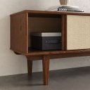 Ver imagem 4 de Rack Madeira 175 Cm Retrô 2 Gavetas  TV 75 Castanho Simona Idimex