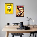 Ver imagem 1 de Kit 2 Quadros Cantinho do Café Frida 33x24cm:madeira Preta