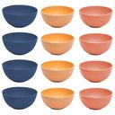 Ver imagem 1 de Jogo 12 Saladeiras Bowl 21cm Bambu Plástico Stripes Lyor Colorida Frutas Salada Restaurante Eventos