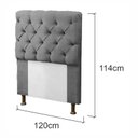 Ver imagem 4 de Kit Cabeceira + Calçadeira Baú Mirage Solteiro 120cm Suede - Ecotec Decor:Azul Marinho