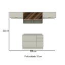 Ver imagem 4 de Cozinha Completa Fineze 4 Portas 4 Gavetas com Vidro e Tampo 100% MDF Areia Hp - Henn