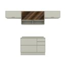 Ver imagem 2 de Cozinha Completa Fineze 4 Portas 4 Gavetas com Vidro e Tampo 100% MDF Areia Hp - Henn