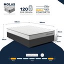 Ver imagem 2 de Cama Box Casal com Colchão de Molas Ensacadas Double Comfort 138x188x59cm