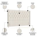 Ver imagem 3 de Cabeceira Cama Box Casal 140cm Florenza P02 Linho Creme - Mpozenato
