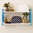 Ver imagem 2 de Prateleira Estante Organizadora Livros Infantil Gamer Bebê Nicho Azul Branco Decorar Industrial