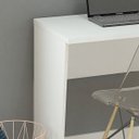 Ver imagem 7 de Escrivaninha Mesa Escritório com Estante Elisa 2 Gavetas 138cm Branca