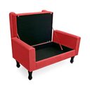 Ver imagem 4 de Kit Cabeceira Geovana + Calçadeira Baú Felix Solteiro 100cm Suede - Ecotec Decor:Vermelho