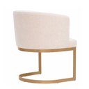 Ver imagem 3 de Kit 2 Poltronas Nora Aço Ouro Fosco Bouclé Off White - Sallar Home