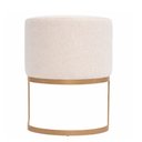 Ver imagem 4 de Kit 2 Poltronas Nora Aço Ouro Fosco Bouclé Off White - Sallar Home