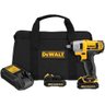 Chave de Impacto 3/8 Pol com 2 Baterias 12v Carregador Bivolt e Bolsa Dewalt - 1