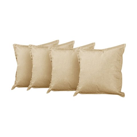 Kit 4 Almofadas Decorativas Bali Linho Dourado