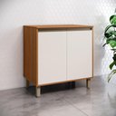 Ver imagem 4 de Balcão 02 Portas 80cm com Tampo Venaly C586 Cinamomo Off White - Henn