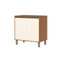 Ver imagem 1 de Balcão 02 Portas 80cm com Tampo Venaly C586 Cinamomo Off White - Henn