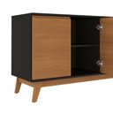 Ver mais imagens de Aparador Kappesberg 4 Portas Preto Fosco/canela 156cm