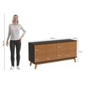 Ver imagem 4 de Aparador Kappesberg 4 Portas Preto Fosco/canela 156cm