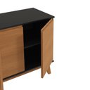 Ver imagem 7 de Aparador Kappesberg 4 Portas Preto Fosco/canela 156cm