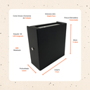 Ver imagem 2 de Luminária Arandela Lisa 2 Foco Parede Externa C/ Lampada Led:Preto